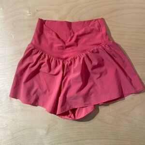 Off Line by Aerie Women's Pink High-Waisted Shorts Small (DT)